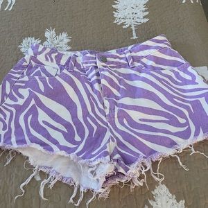 Shein cute zebra print shorts
